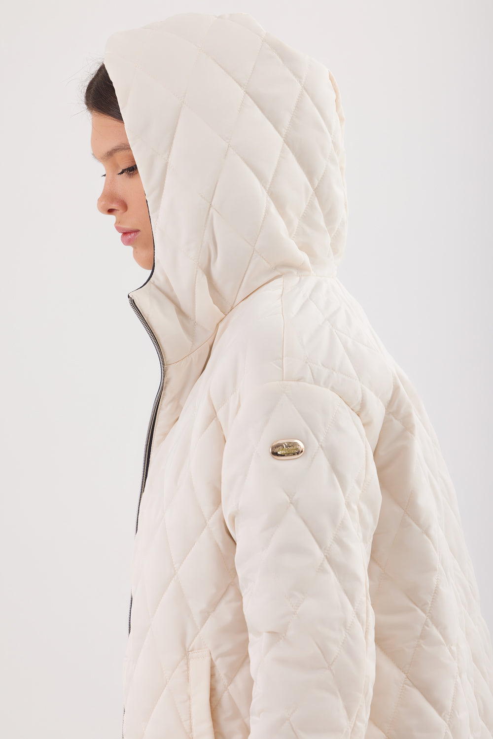 Geacă reversibila damă LERA, black / reverse beige