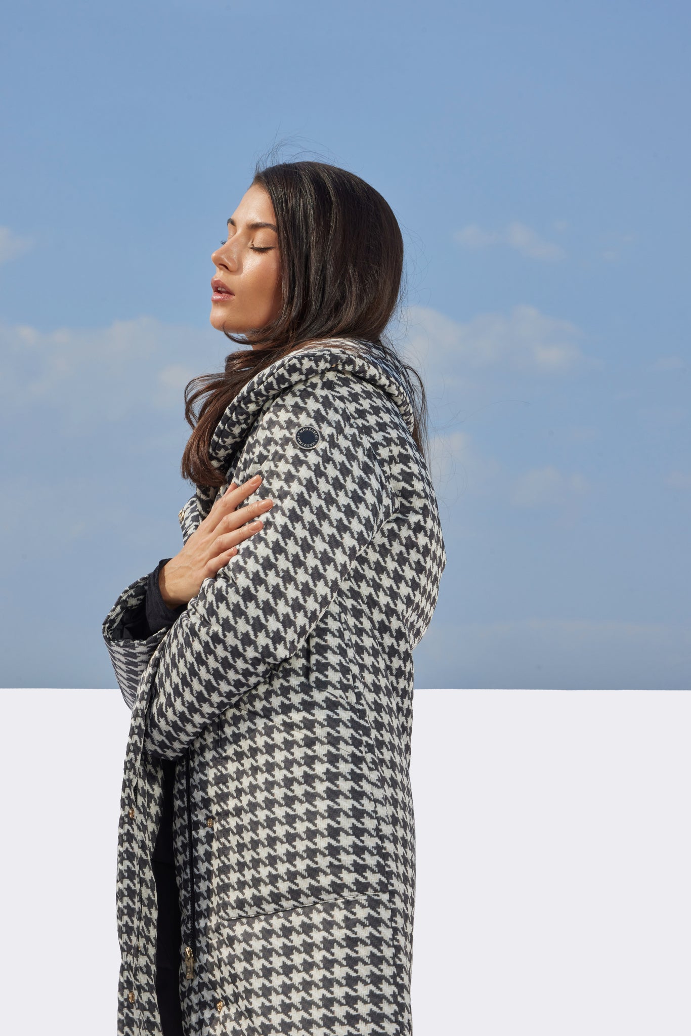 АВРОРА женское пальто с принтом