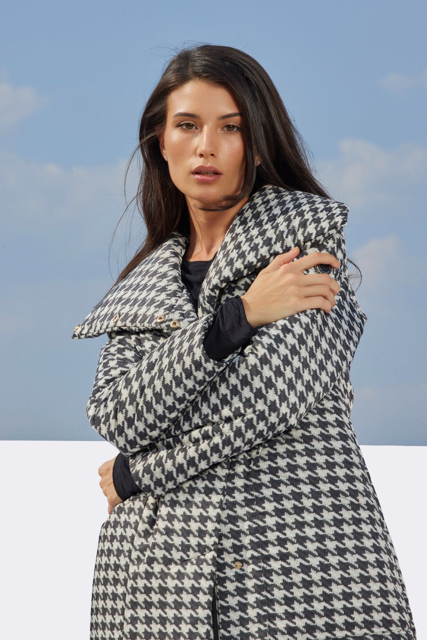 АВРОРА женское пальто с принтом