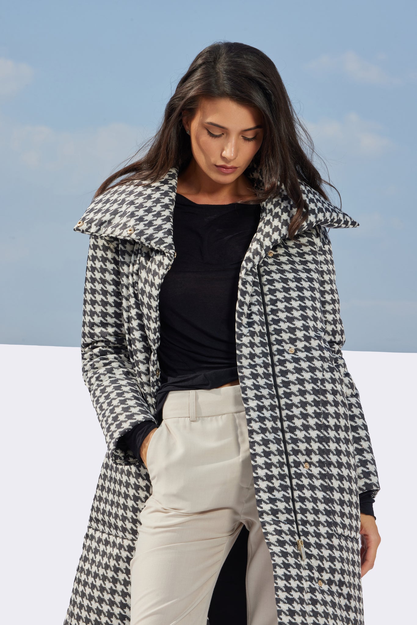 АВРОРА женское пальто с принтом