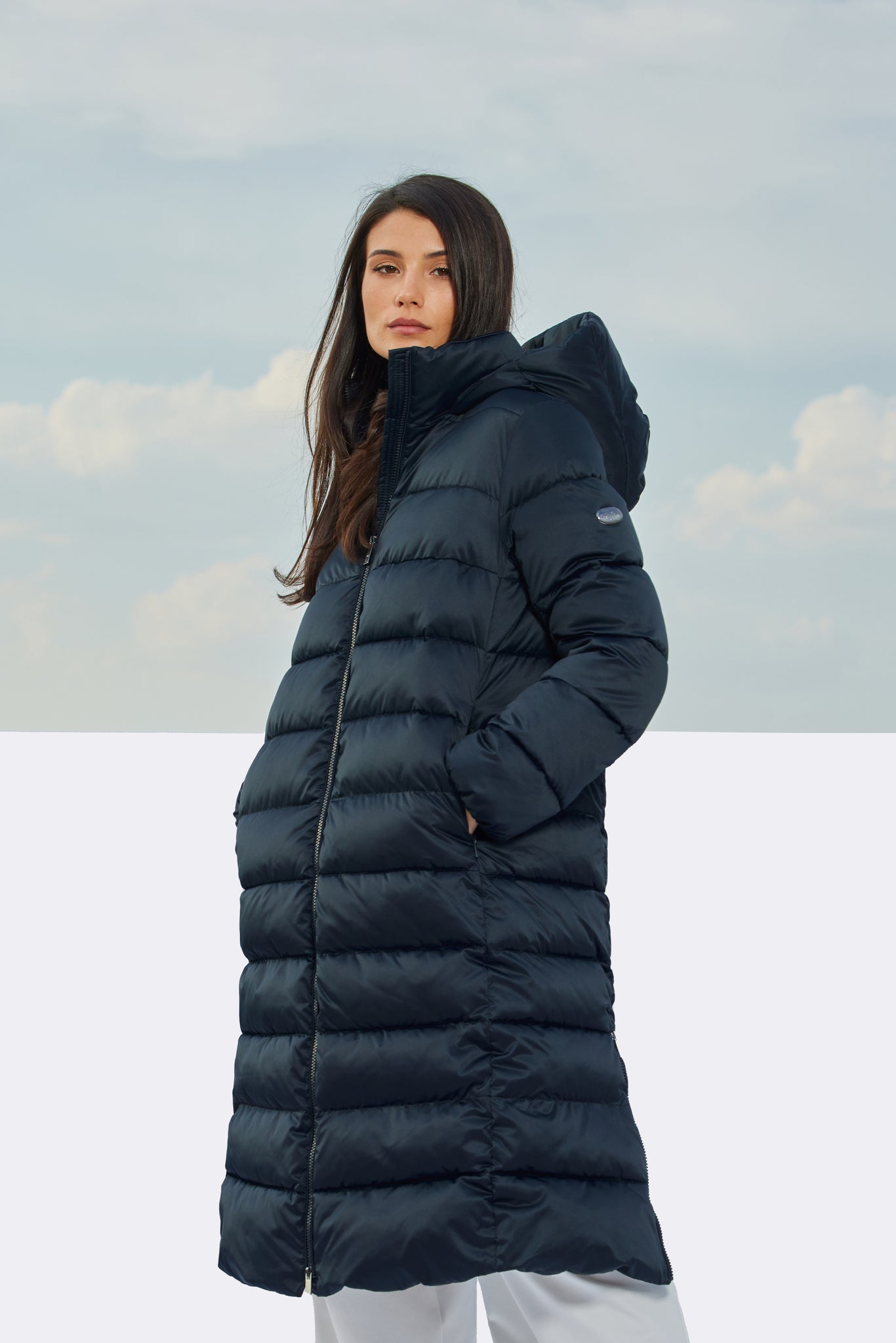 Palton de damă TORIS dark navy