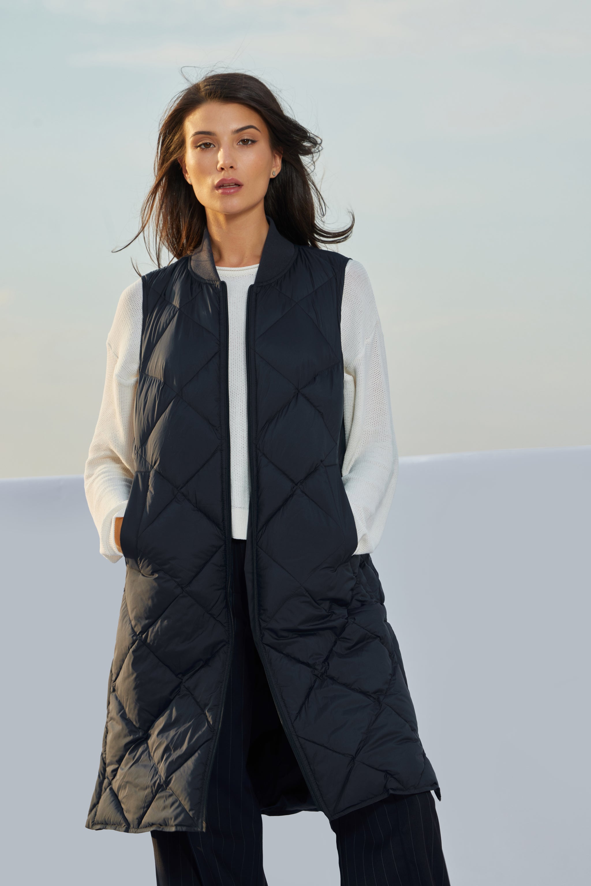 Vestă de damă SIANA dark navy