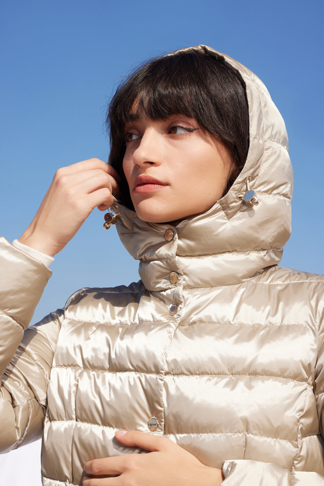 Palton de damă DL001 pearl