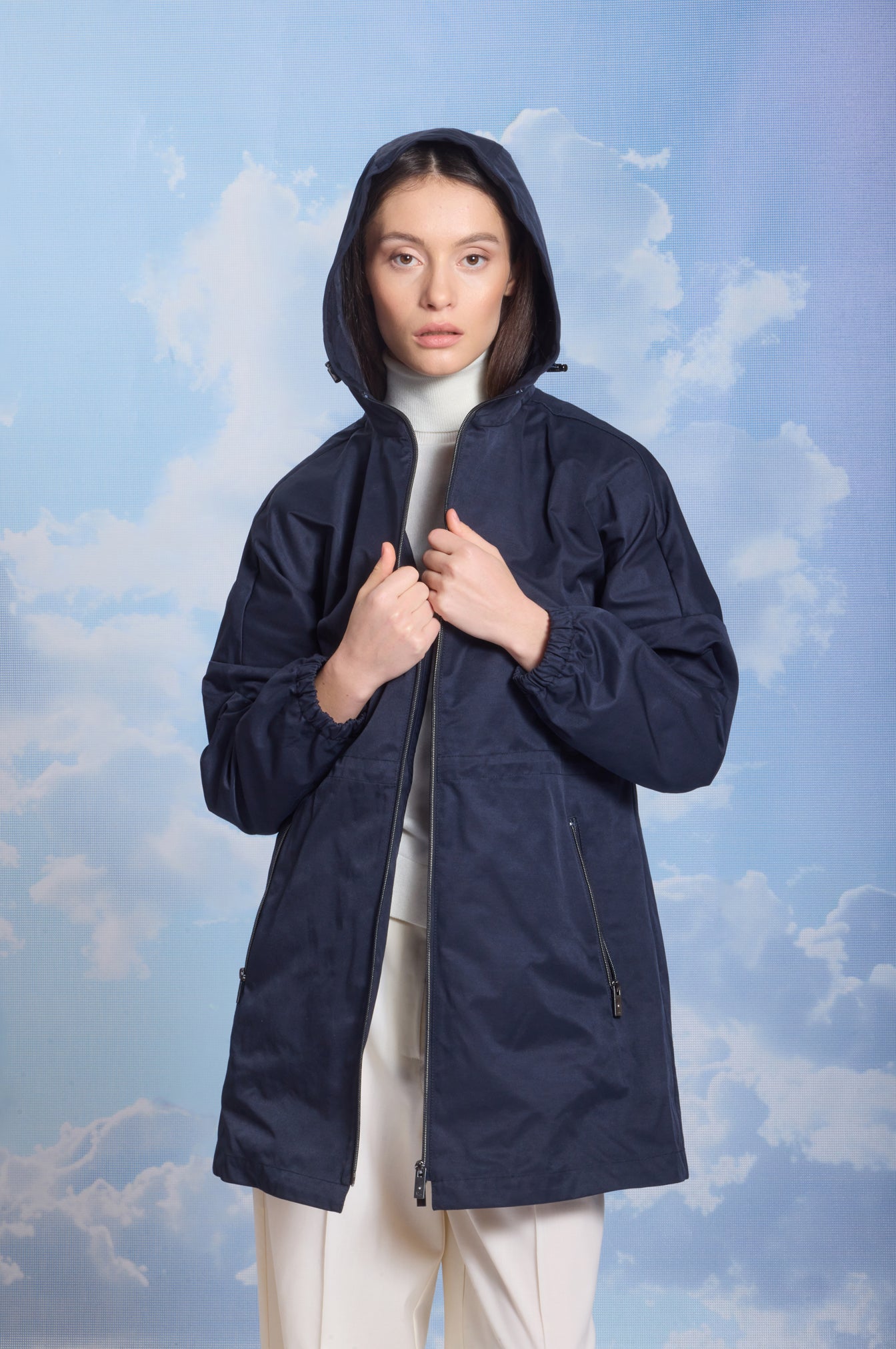 Trenci de damă HOLLY dark navy