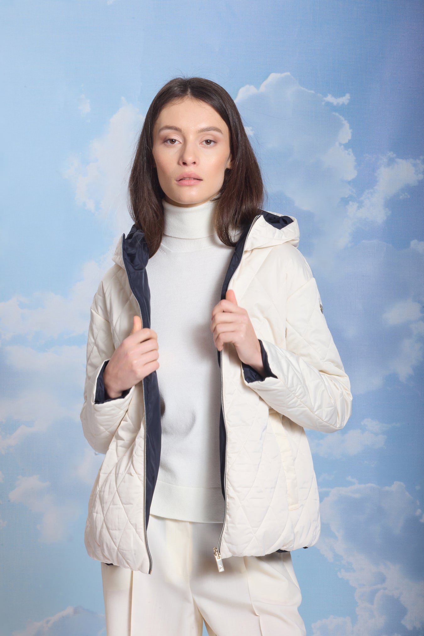 Geacă damă reversibilă LERA– Black / Reverse Beige