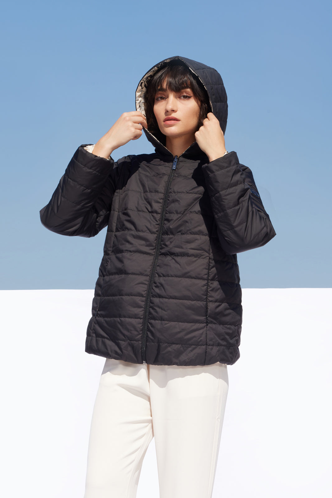 Geacă reversibila damă OBI, black / reverse print