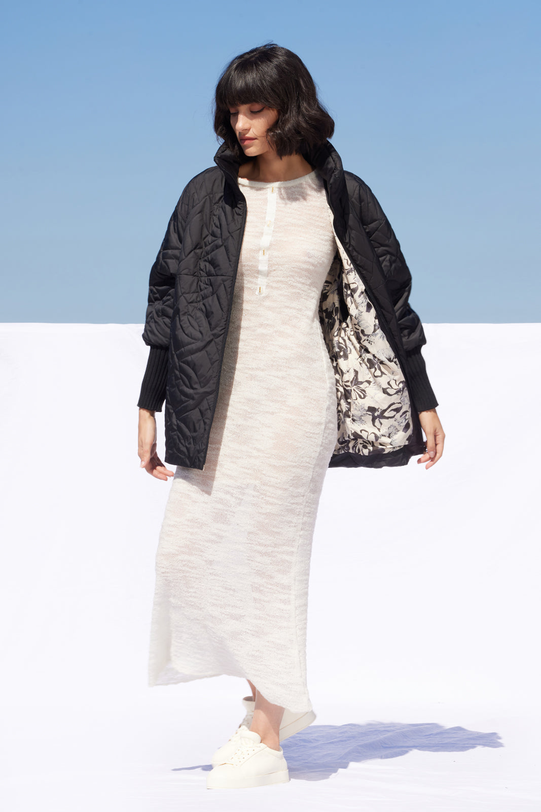 KIASA–Jachetă damă matlasată neagră