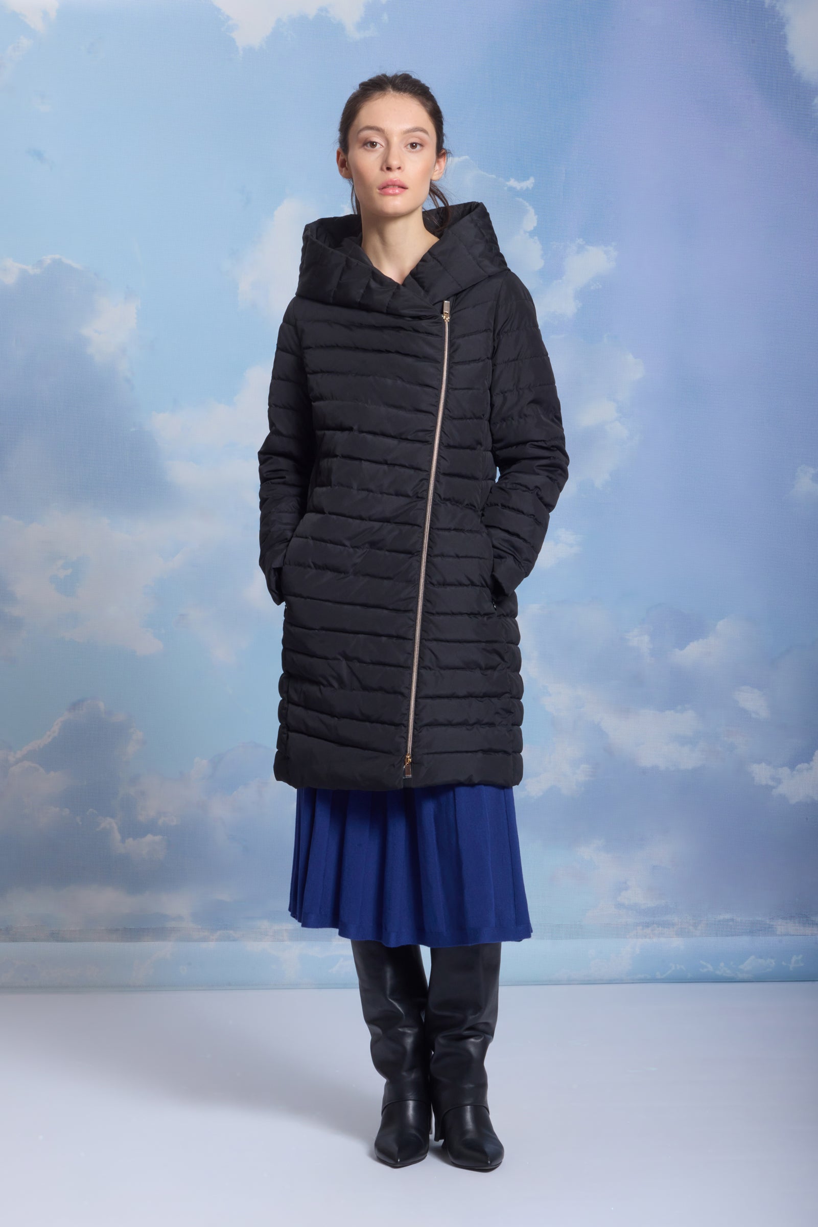 Palton de damă ROKSI dark navy