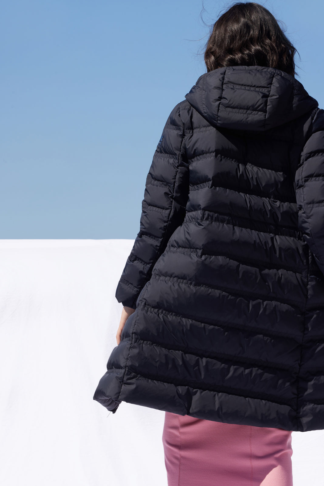 Palton de damă DL003 dark navy