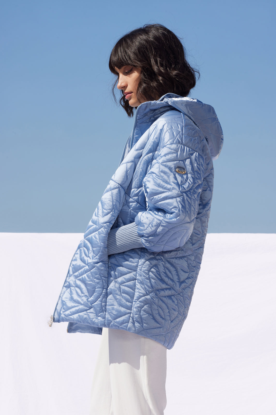 Geacă damă matlasată KIASANA – Dusty Blue