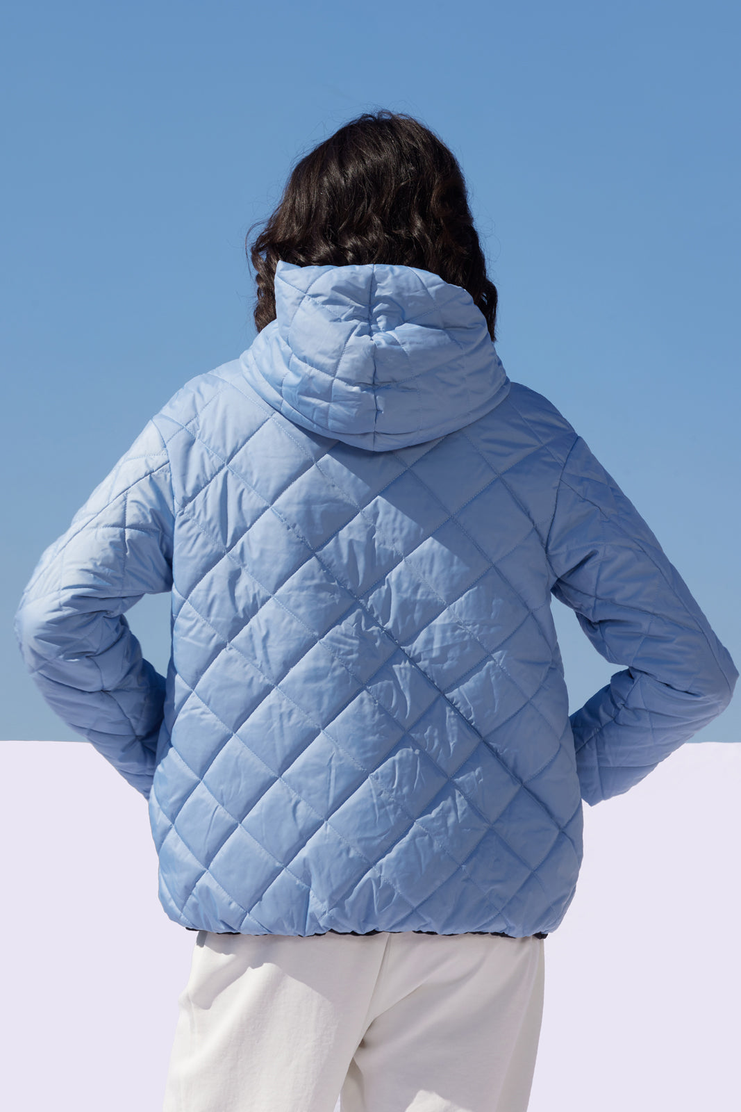 Geacă damă reversibilă LERA – Dark Navy / Dusty Blue