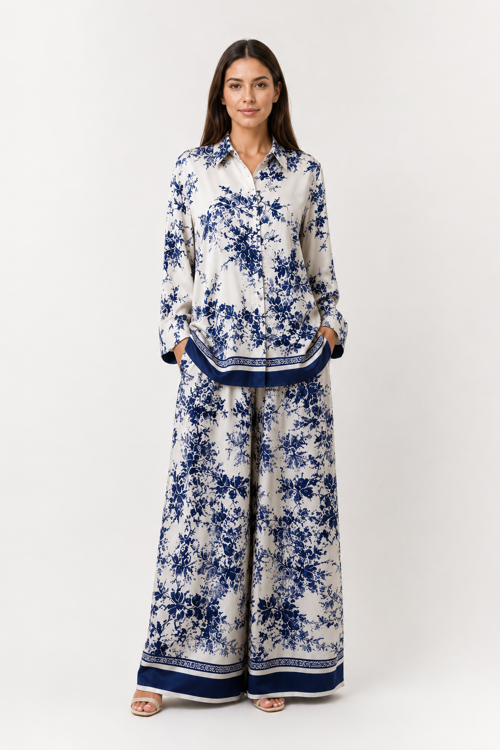 Set damă FLOWERS blue