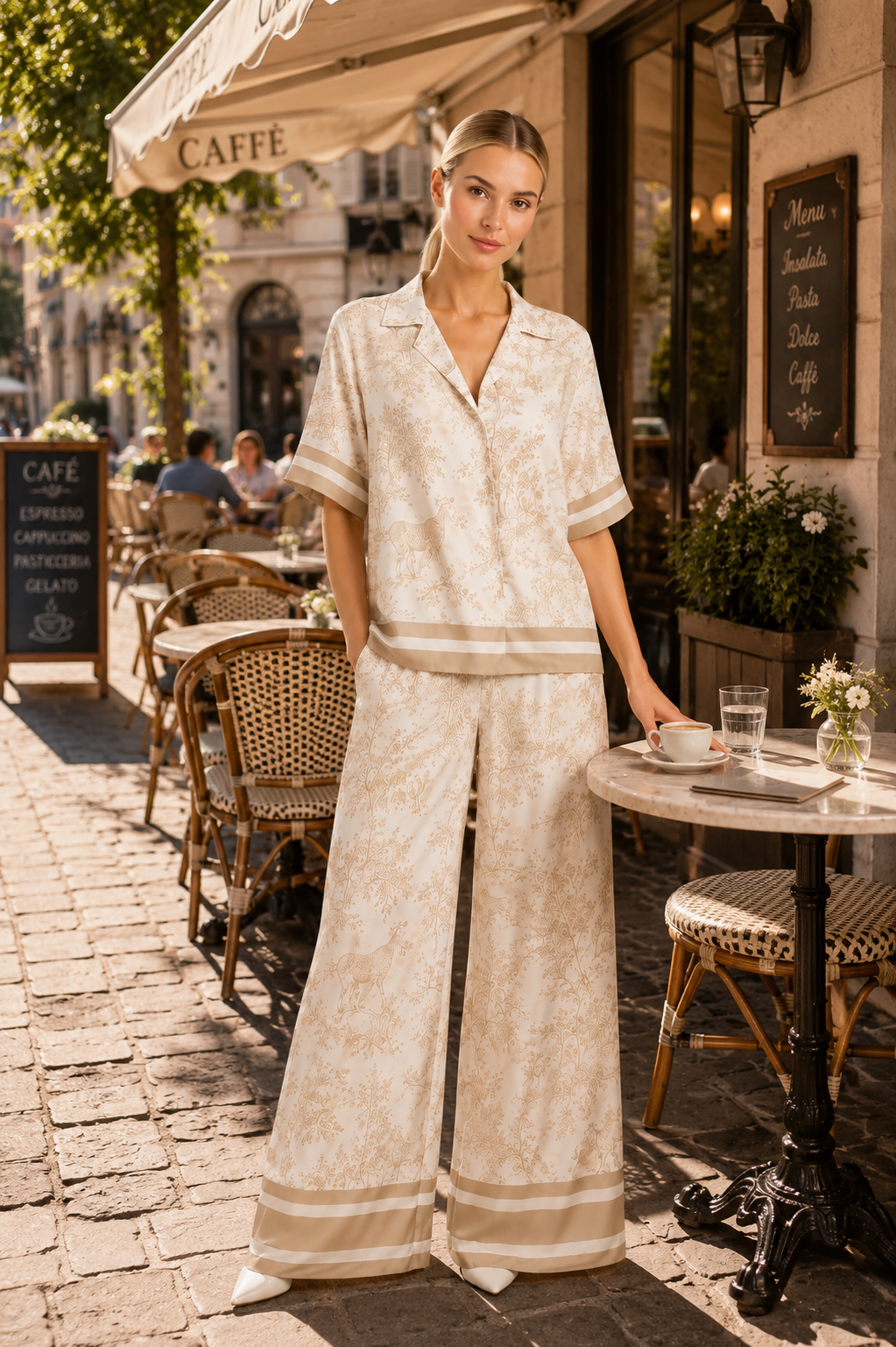 Set damă SAFARI toile beige long