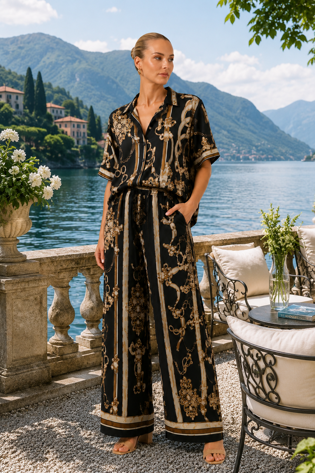 Set damă ROYAL BAROQUE noir gold