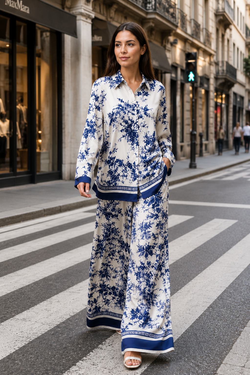 Set damă FLOWERS blue