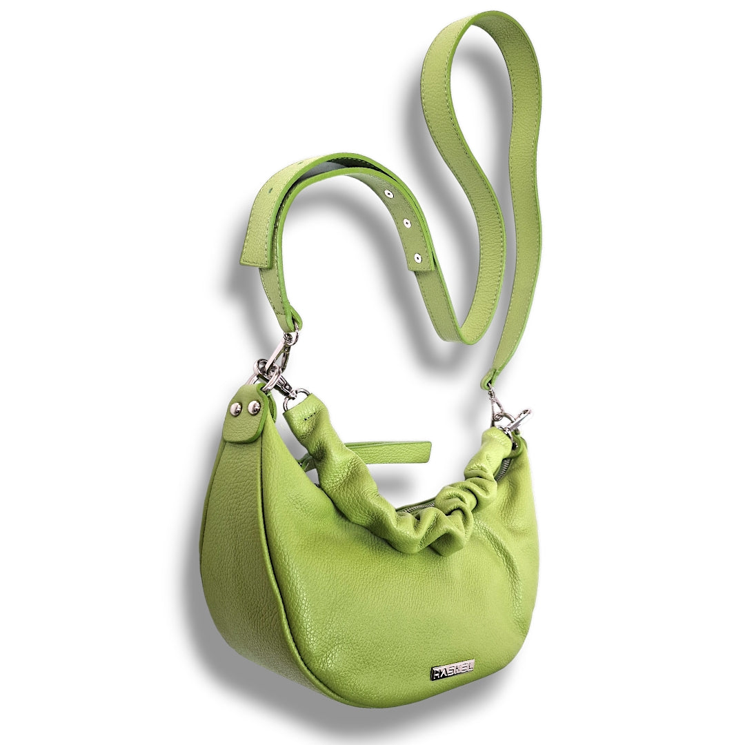 Geantă damă din piele naturală Baguette Green Soft – Verde | Made in Italy