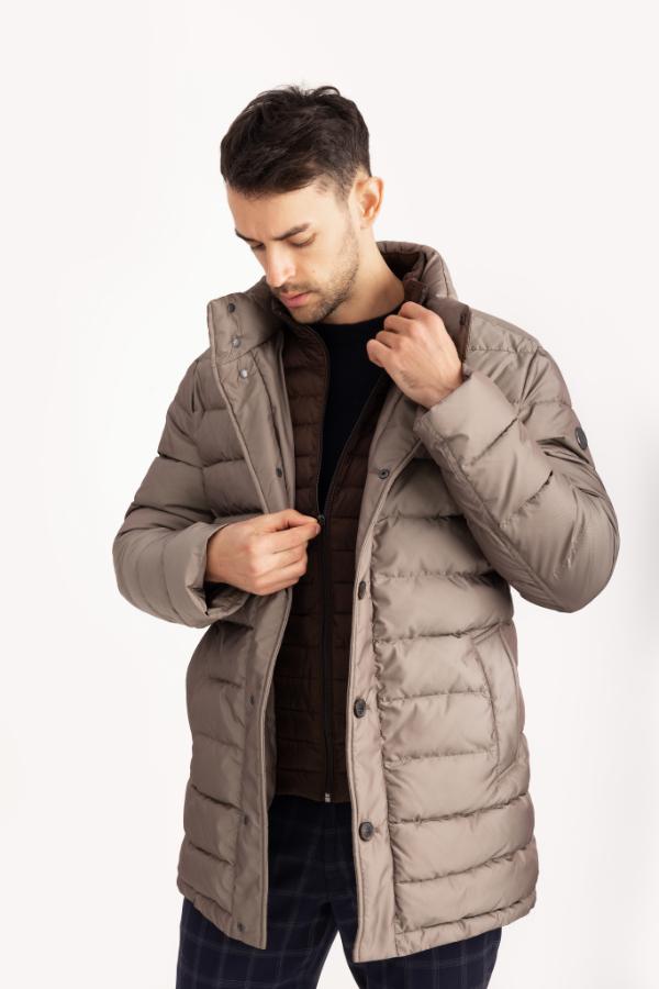 Geacă Matlasată pentru Bărbați LUI Beige