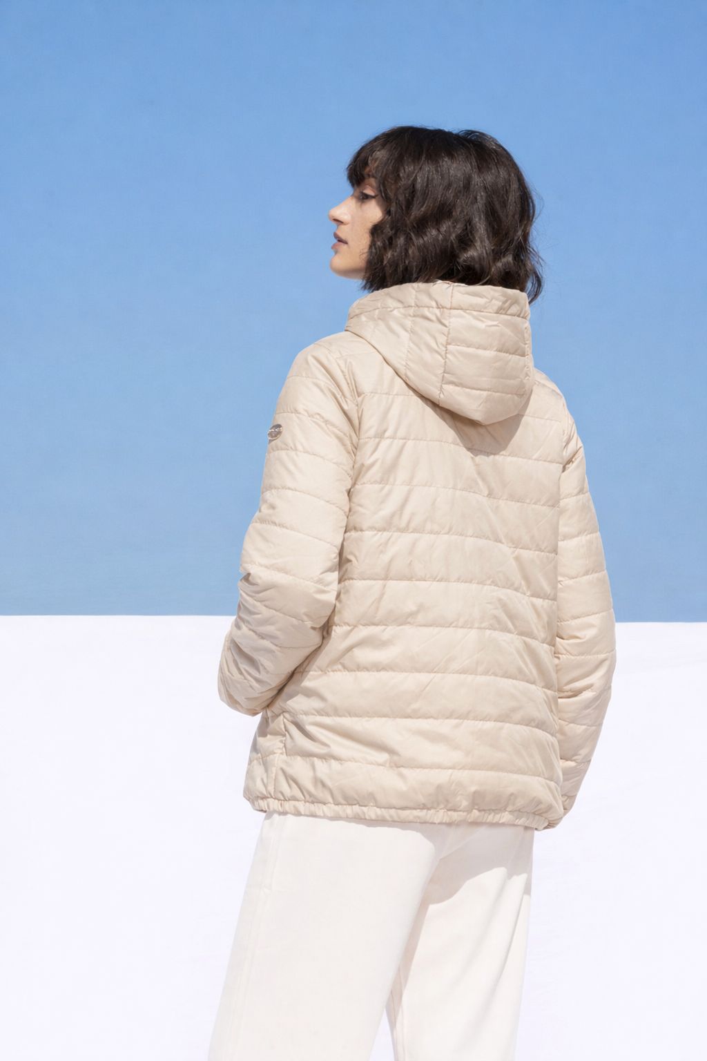 Geacă reversibila damă OBI, milk / reverse print