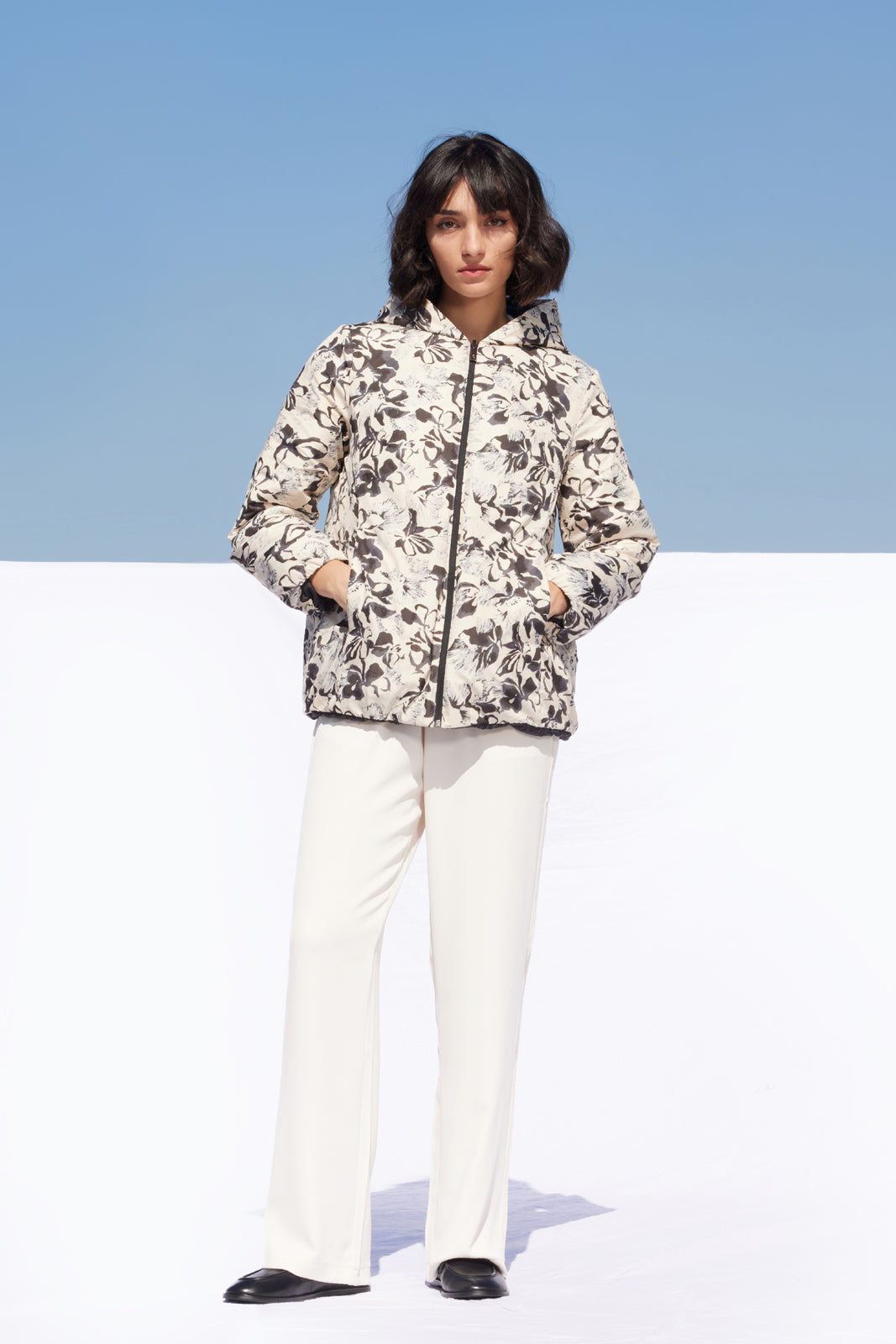 Geacă reversibila damă OBI, black / reverse print