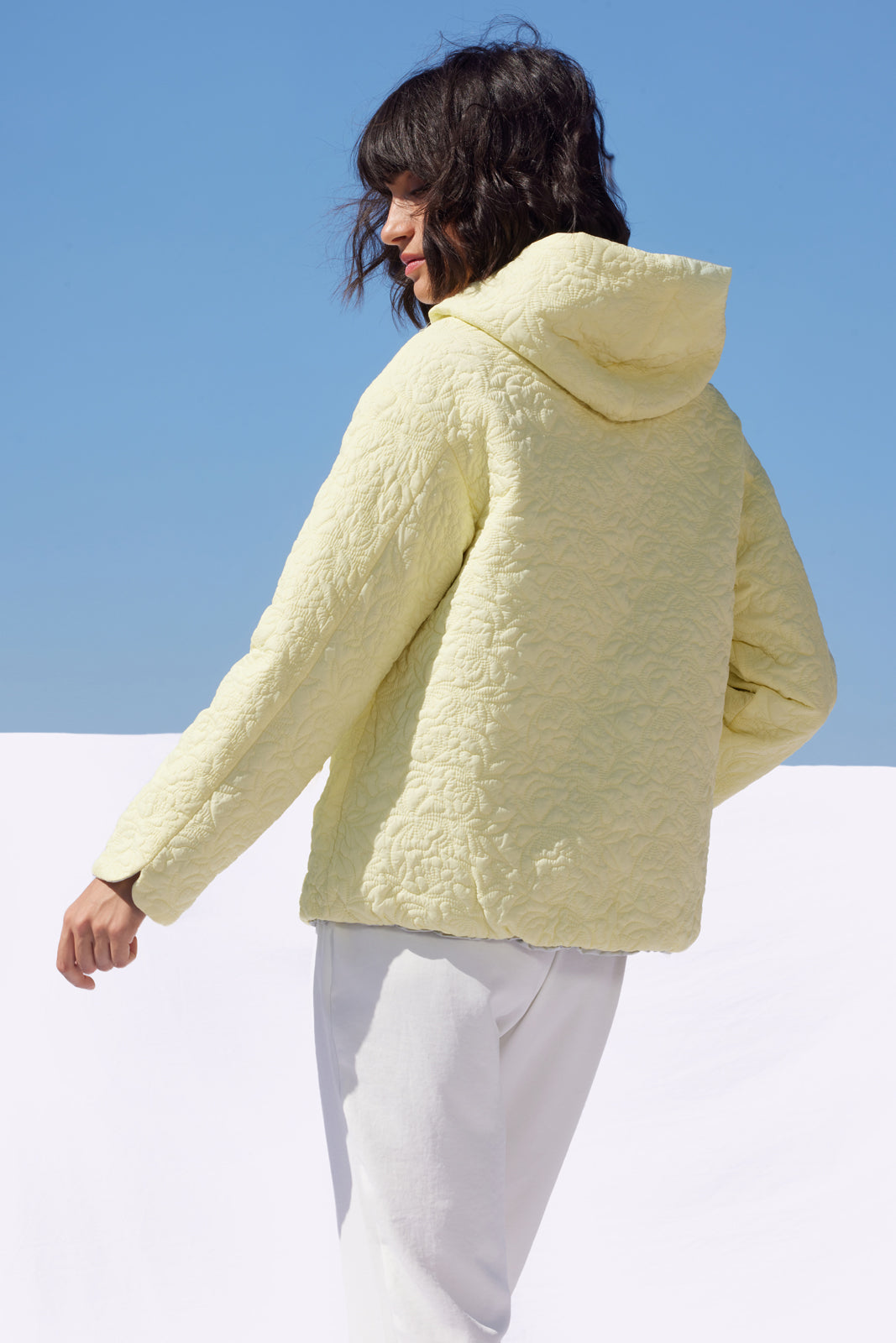 LERIA – Jachetă damă reversibilă, wax yellow / pigeon