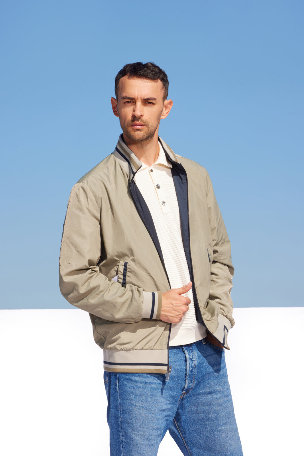 Geacă reversibilă pentru bărbați  LUSIO  – dark navy / spray green