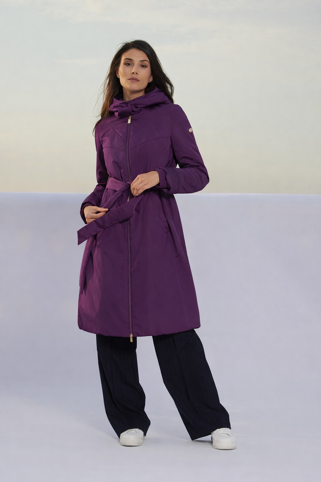 Palton damă RADA, plumb perfect/violet