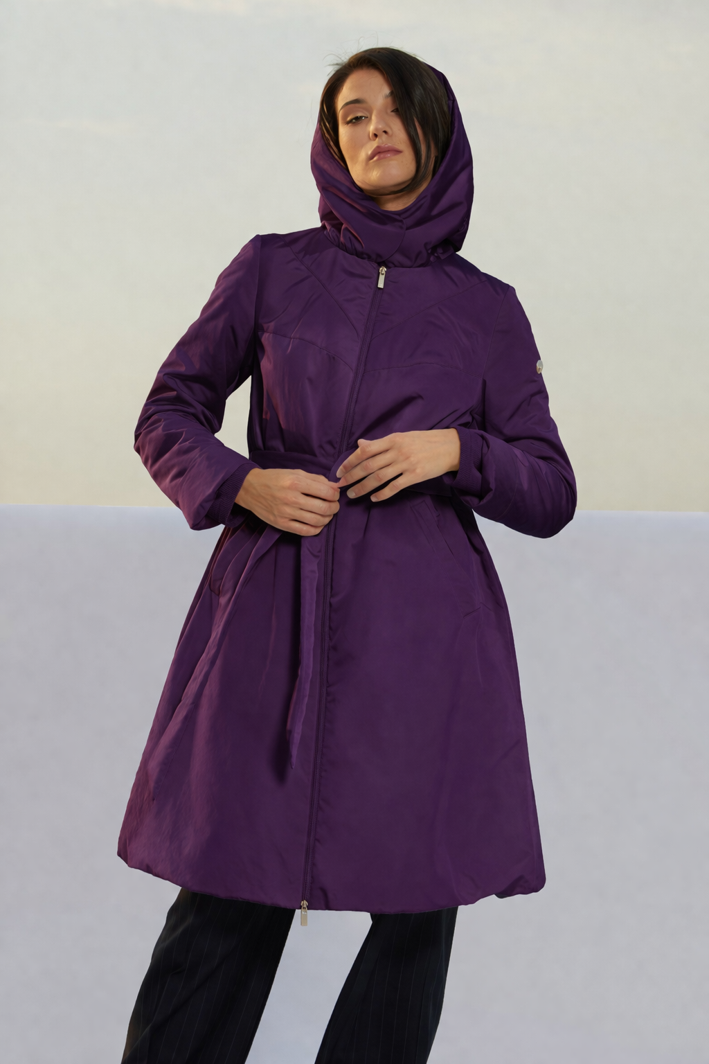 Palton damă RADA, plumb perfect/violet