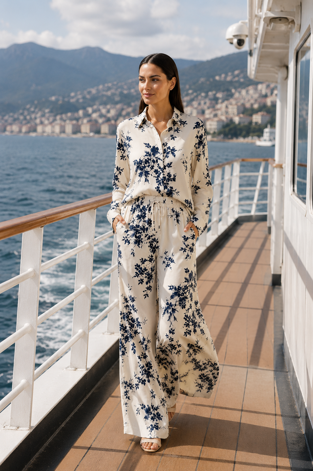 Set damă FLOWERS ivory