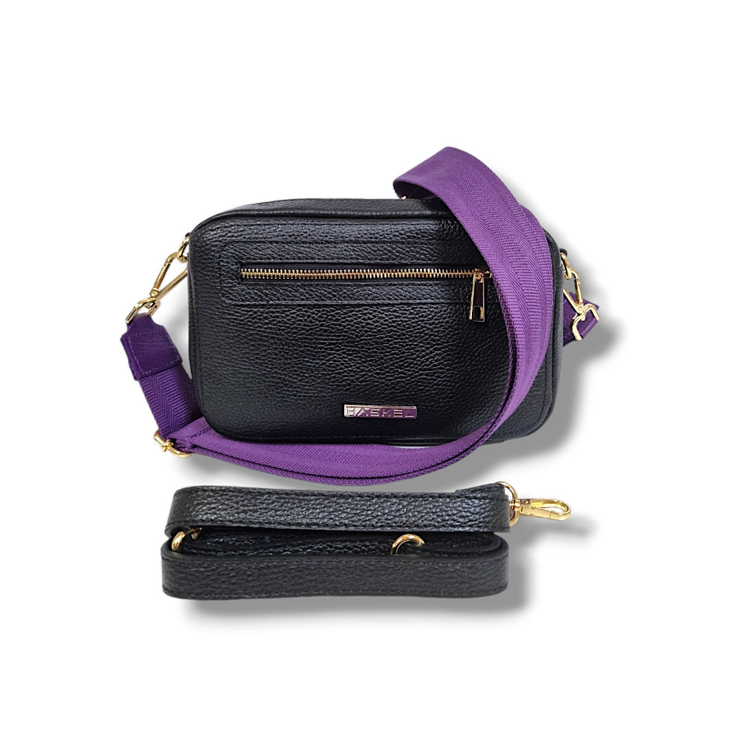 Geantă damă din piele naturală Leon Zebra Crossbody – Animal Print | Made in Italy