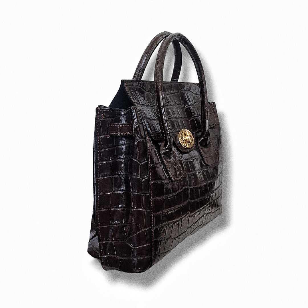 Geantă damă din piele naturală Parma Bordo Crocco Big Tote – Bordo Croco | Made in Italy