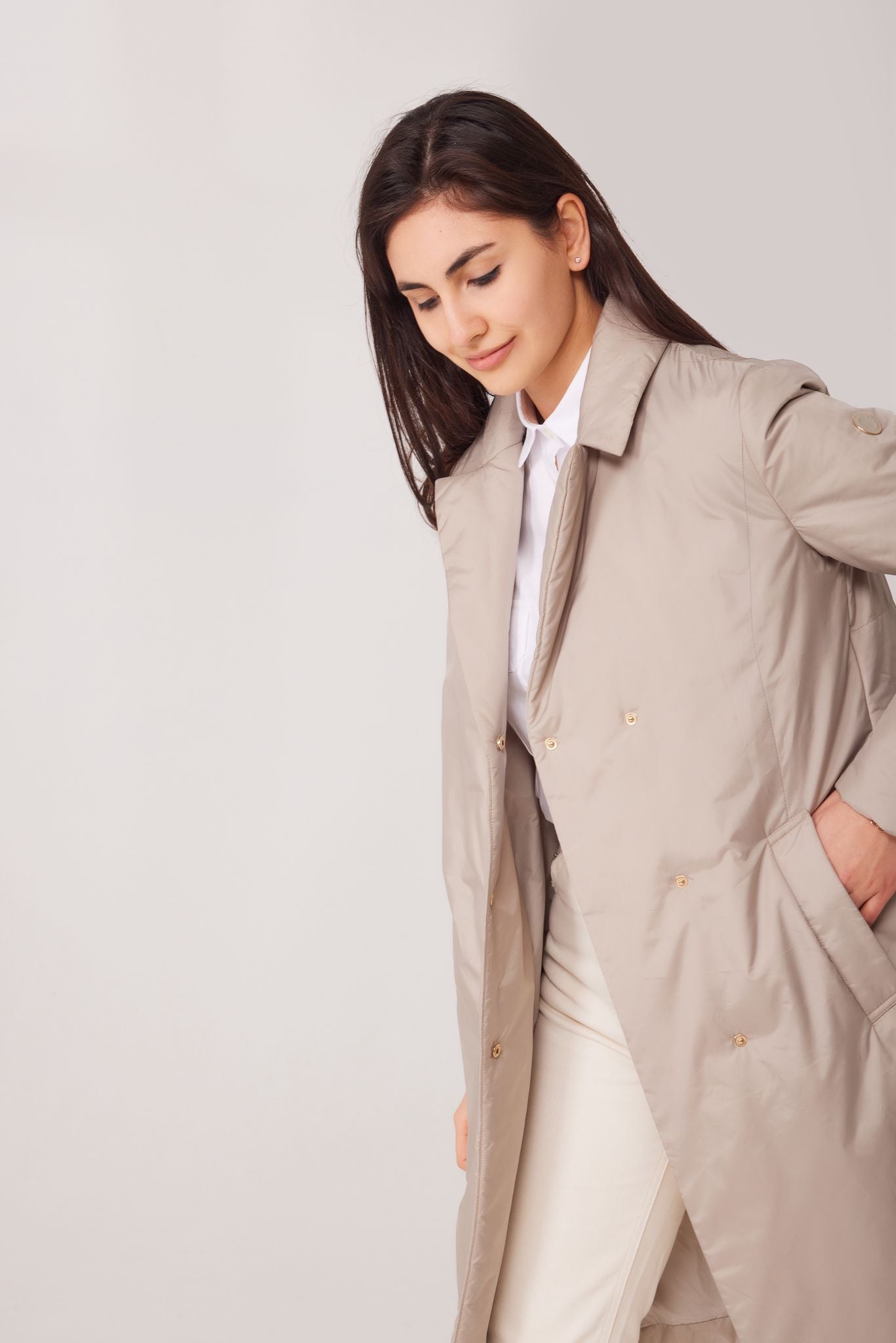 Palton damă VIKI, stucco